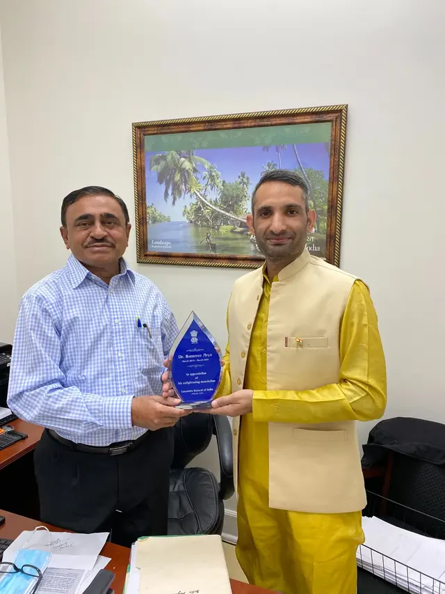 Dr. Somveer Arya at an official cultural engagement